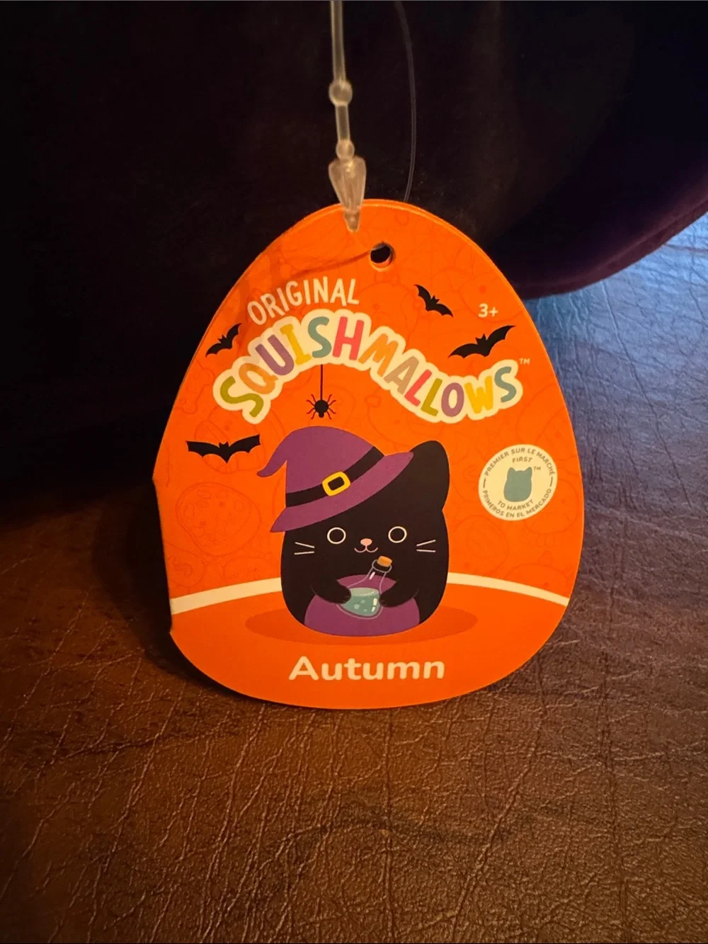 NWT Squishmallows Autumn The Black Cat Black with Witch Hat Halloween 12” Large